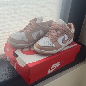 Nike Women's Pink and White Sneakers